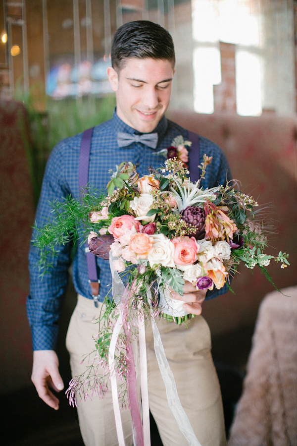 boho chic wedding inspiration photo shoot, photo by Kimberly Chau Photography | via junebugweddings.com