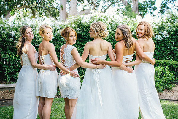 charming Australia wedding with gorgeous wedding party style, photo by Hannah Blackmore Photography | via junebugweddings.com