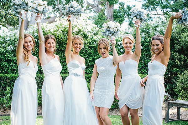 charming Australia wedding with gorgeous wedding party style, photo by Hannah Blackmore Photography | via junebugweddings.com