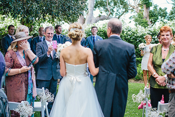 charming Australia wedding with gorgeous wedding party style, photo by Hannah Blackmore Photography | via junebugweddings.com