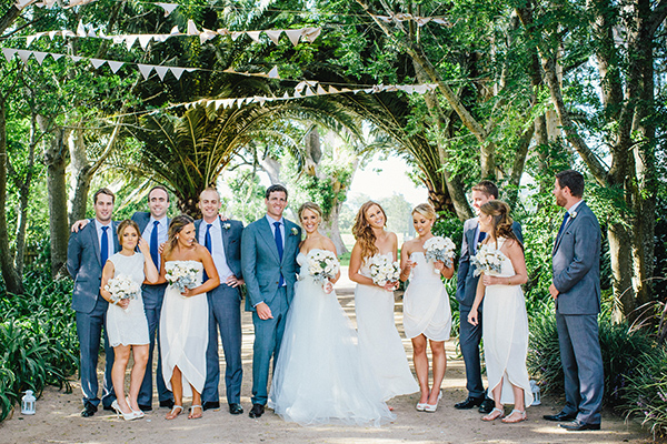 charming Australia wedding with gorgeous wedding party style, photo by Hannah Blackmore Photography | via junebugweddings.com