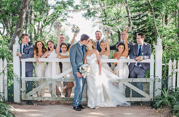 charming Australia wedding with gorgeous wedding party style, photo by Hannah Blackmore Photography | via junebugweddings.com