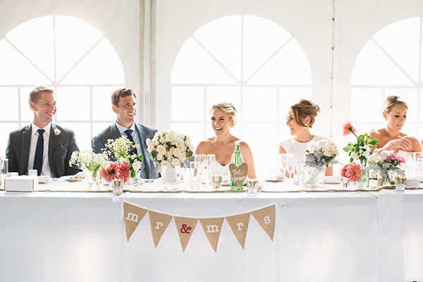 charming Australia wedding with gorgeous wedding party style, photo by Hannah Blackmore Photography | via junebugweddings.com