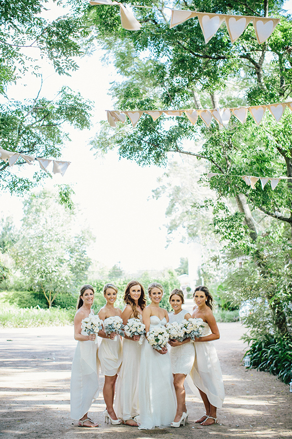 charming Australia wedding with gorgeous wedding party style, photo by Hannah Blackmore Photography | via junebugweddings.com