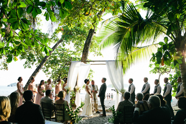 exotic destination wedding in Costa Rica, photo by A Brit & A Blonde | via junebugweddings.com