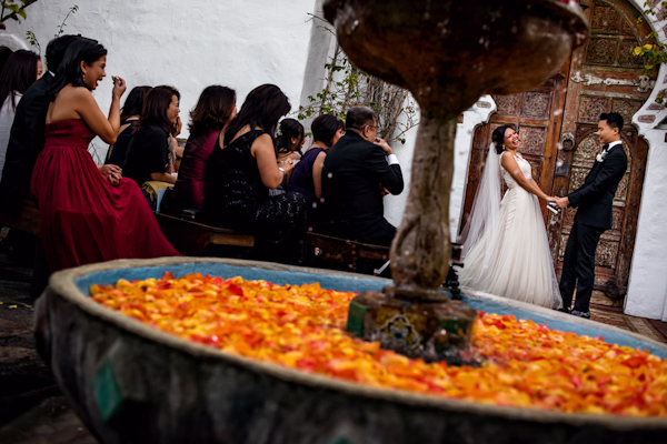 intimate romantic wedding and surprise dance party reception, photo by davina + daniel | via junebugweddings.com