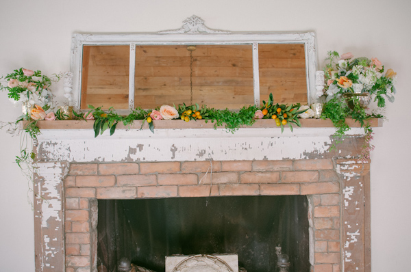 lovely peach and cream wedding inspiration photo shoot from Peony & Plum, photo by Krista Mason | via junebugweddings.com