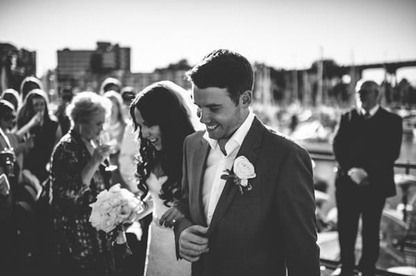 romantic wedding at Bridges Restaurant in Vancouver, BC, photo by Dallas Kolotylo Photography | via junebugweddings.com