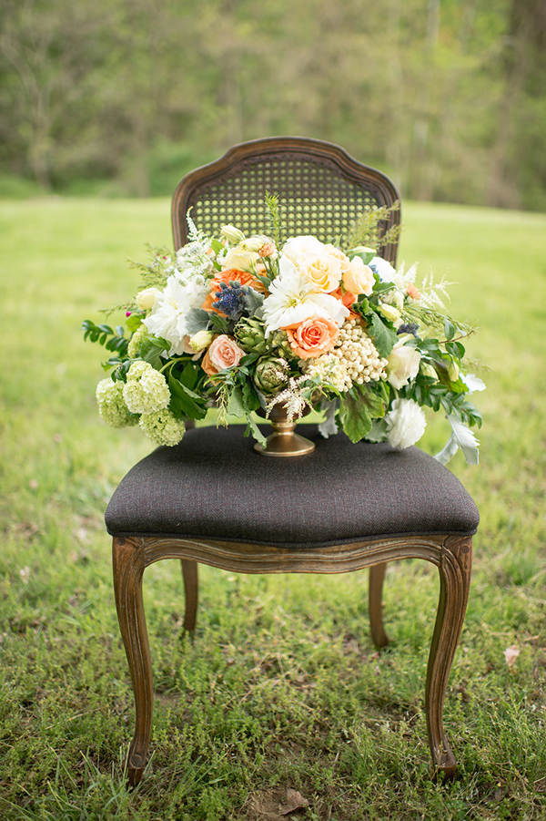 darling countryside wedding inspiration photo shoot, photo by L Hewitt Photography | via junebugweddings.com