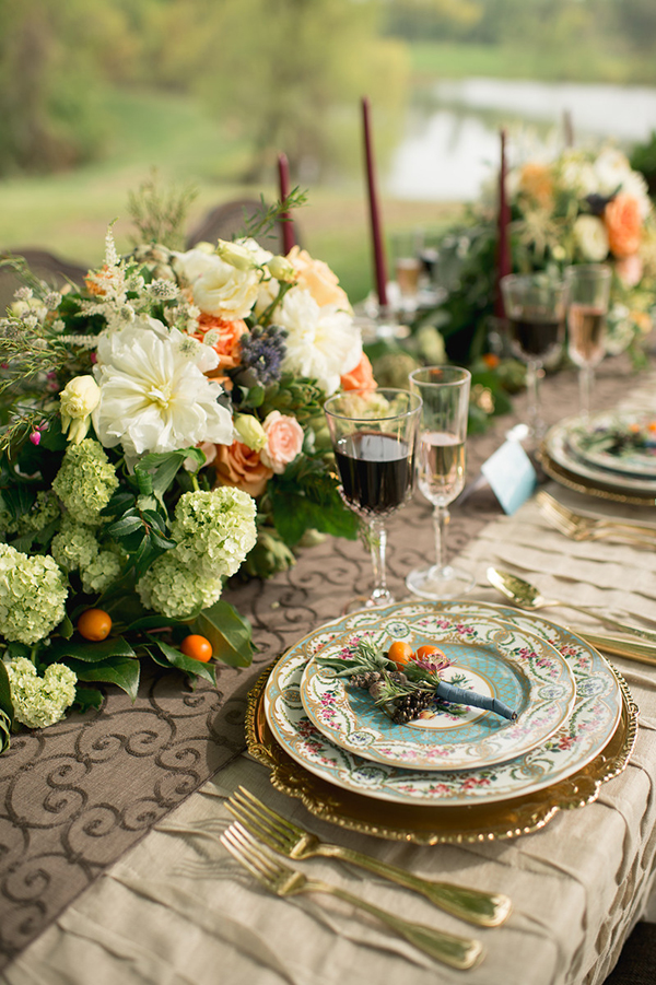 darling countryside wedding inspiration photo shoot, photo by L Hewitt Photography | via junebugweddings.com