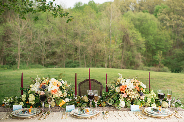 darling countryside wedding inspiration photo shoot, photo by L Hewitt Photography | via junebugweddings.com