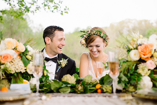 darling countryside wedding inspiration photo shoot, photo by L Hewitt Photography | via junebugweddings.com