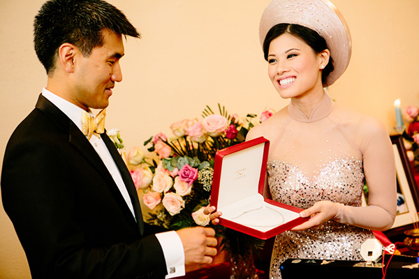 Chic Multicultural Bridal Style, Photo by Caroline + Ben Photography | via junebugweddings.com