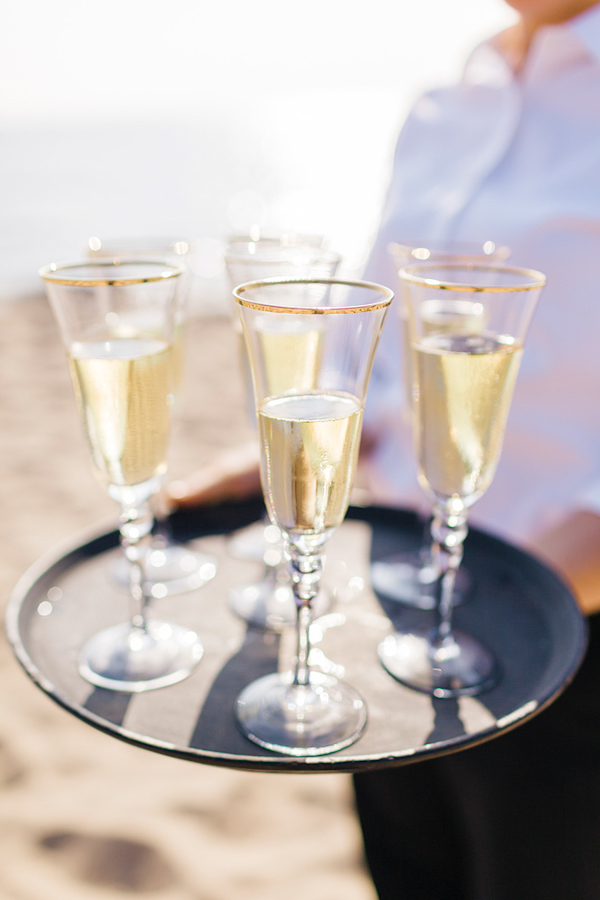 coral and navy nautical wedding on Lake Michigan, photo by Harrison Studio | via junebugweddings.com