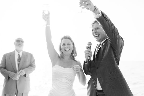 coral and navy nautical wedding on Lake Michigan, photo by Harrison Studio | via junebugweddings.com