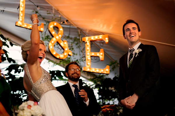 glittery gold bridal style, photo by Stark Photography | via junebugweddings.com