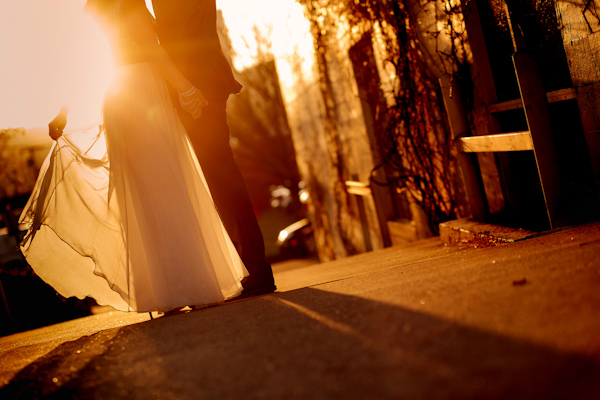 glittery gold bridal style, photo by Stark Photography | via junebugweddings.com