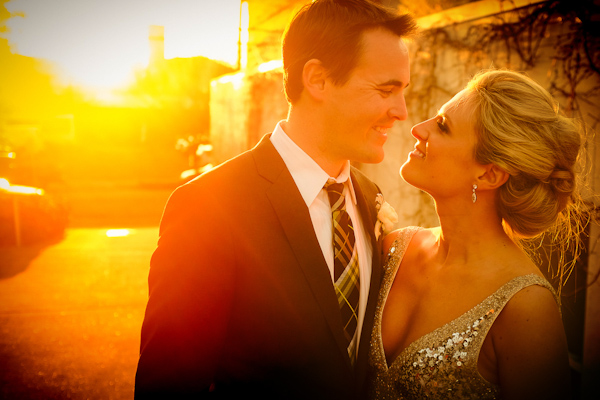 glittery gold bridal style, photo by Stark Photography | via junebugweddings.com