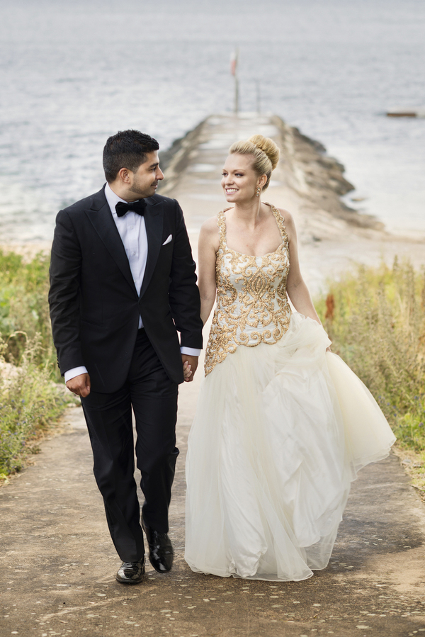 sophisticated multicultural fusion bridal style, photo by Anna Lauridsen Kullafoto | via junebugweddings.com