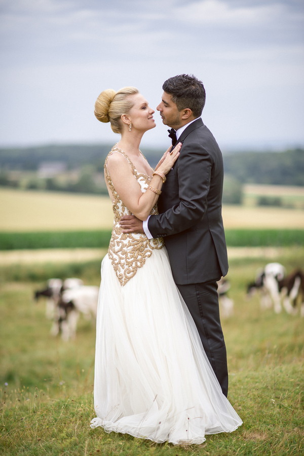 sophisticated multicultural fusion bridal style, photo by Anna Lauridsen Kullafoto | via junebugweddings.com