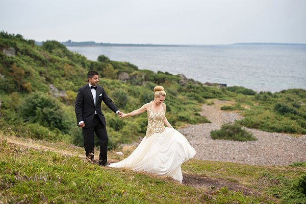 sophisticated multicultural fusion bridal style, photo by Anna Lauridsen Kullafoto | via junebugweddings.com