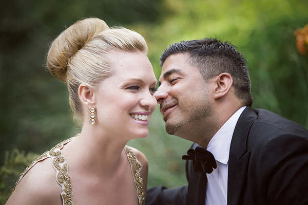 sophisticated multicultural fusion bridal style, photo by Anna Lauridsen Kullafoto | via junebugweddings.com