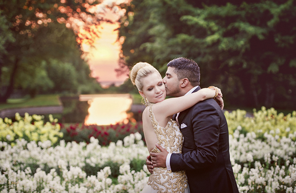 sophisticated multicultural fusion bridal style, photo by Anna Lauridsen Kullafoto | via junebugweddings.com