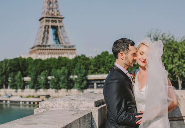 intimate destination wedding in Paris, photo by Ophelia and Romeo Photographers | via junebugweddings.com