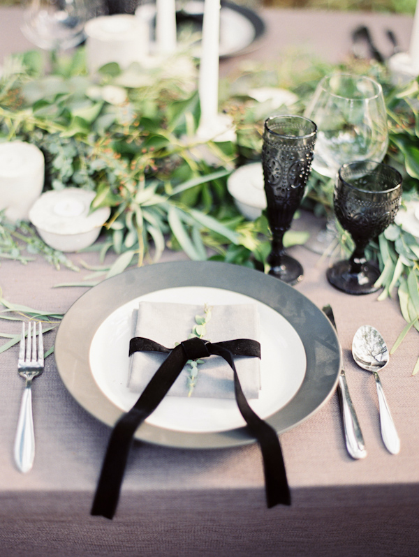 organic black & white wedding inspiration photo shoot, photo by Taylor Lord Photography | via junebugweddings.com