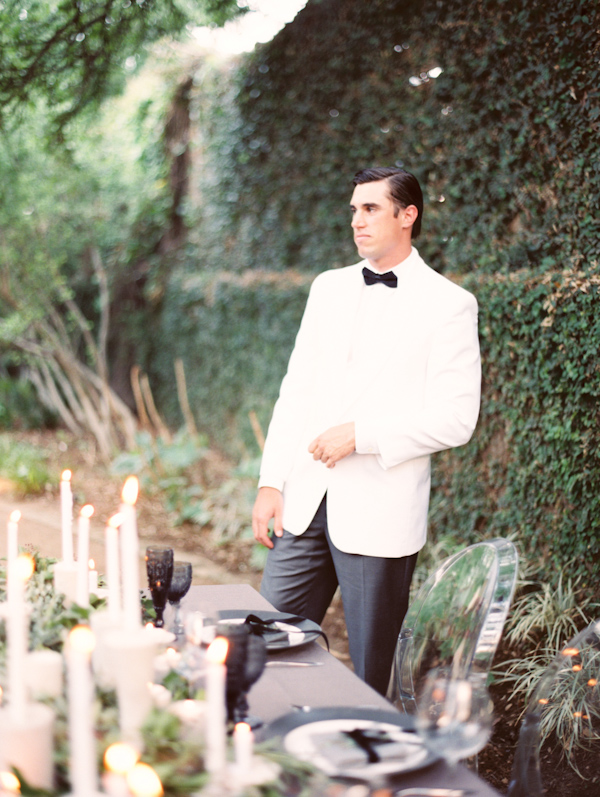 organic black & white wedding inspiration photo shoot, photo by Taylor Lord Photography | via junebugweddings.com