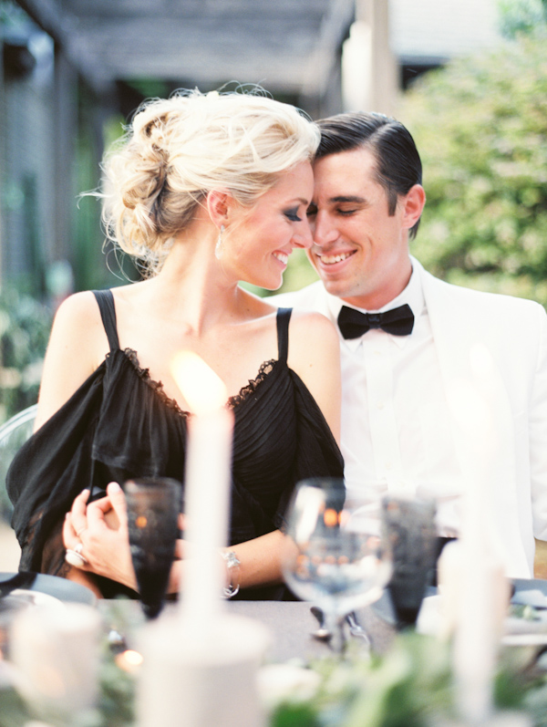 organic black & white wedding inspiration photo shoot, photo by Taylor Lord Photography | via junebugweddings.com