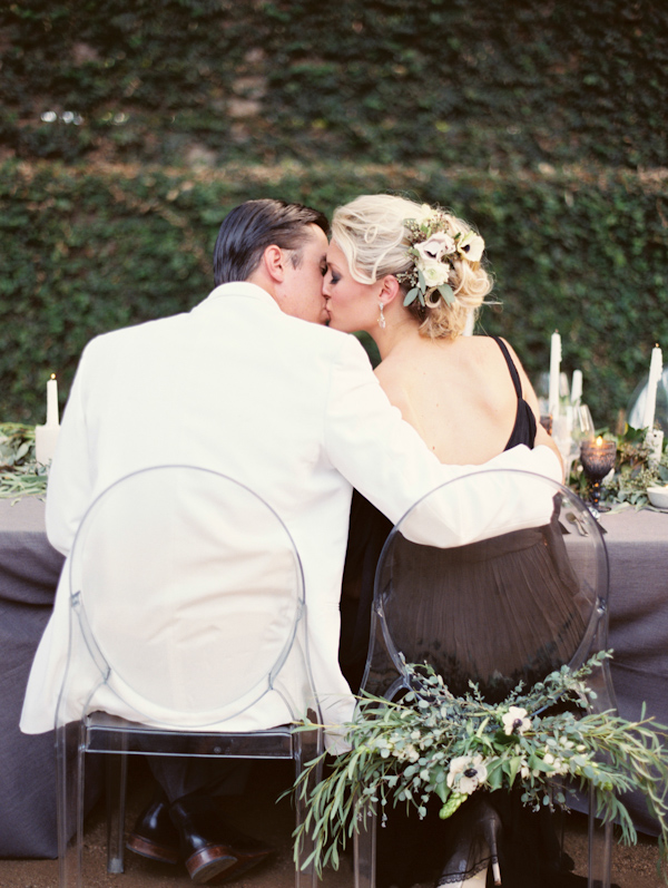 organic black & white wedding inspiration photo shoot, photo by Taylor Lord Photography | via junebugweddings.com