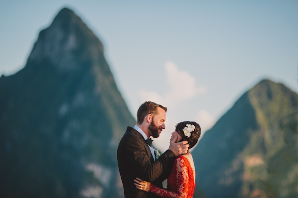 stylish and scenic destination wedding in St. Lucia, photo by C&I Studios | via junebugweddings.com