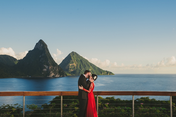 stylish and scenic destination wedding in St. Lucia, photo by C&I Studios | via junebugweddings.com