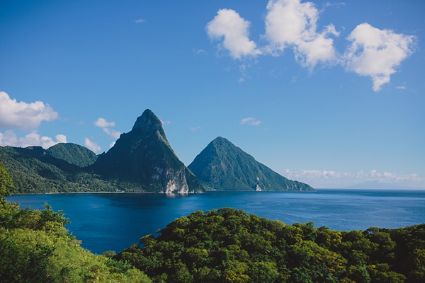 stylish and scenic destination wedding in St. Lucia, photo by C&I Studios | via junebugweddings.com