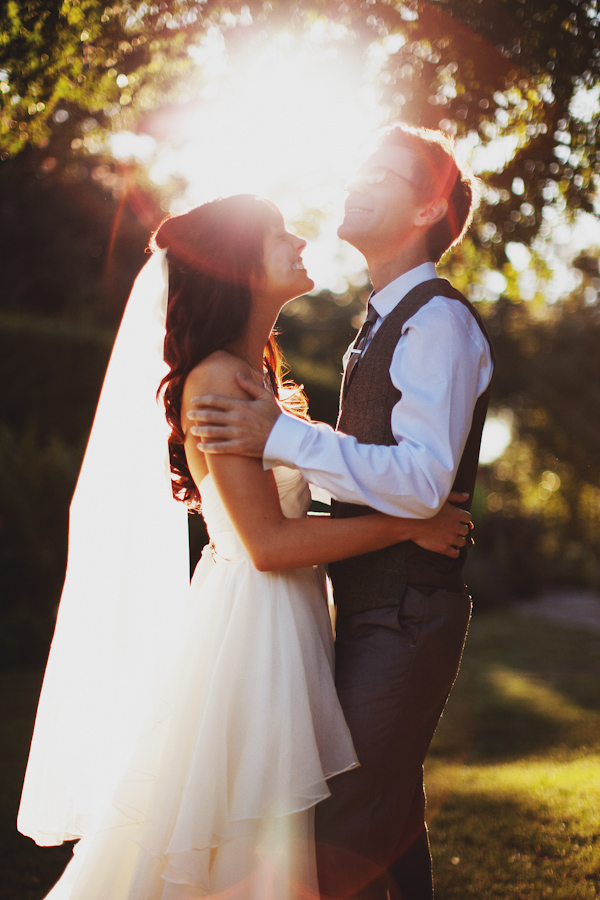 garden wedding couple portrait, photo by Erik Clausen | via junebugweddings.com