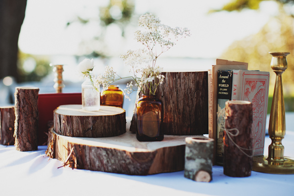 garden wedding decor, photo by Erik Clausen | via junebugweddings.com