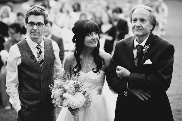 sentimental garden wedding ceremony, photo by Erik Clausen | via junebugweddings.com