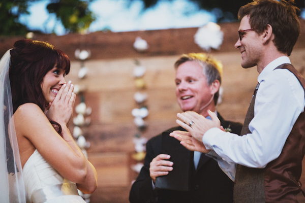 garden wedding vows, photo by Erik Clausen | via junebugweddings.com