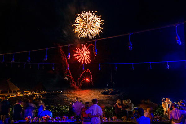 destination wedding reception fireworks, photo by Zasil Studio | via junebugweddings.com