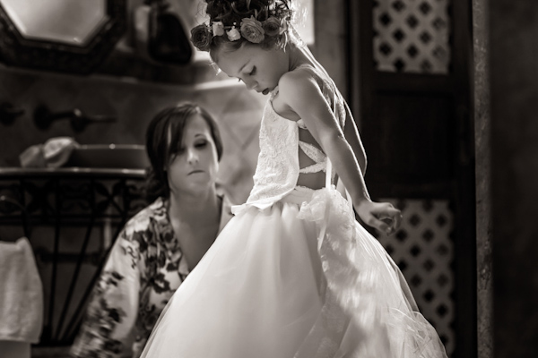 flower girl dress, photo by Zasil Studio | via junebugweddings.com