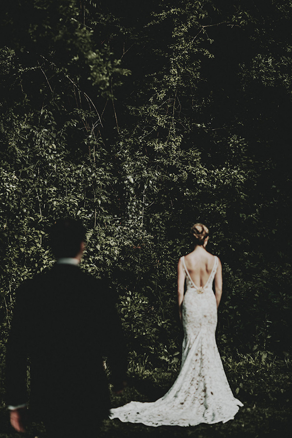 first look, photo by Bradford Martens | via junebugweddings.com