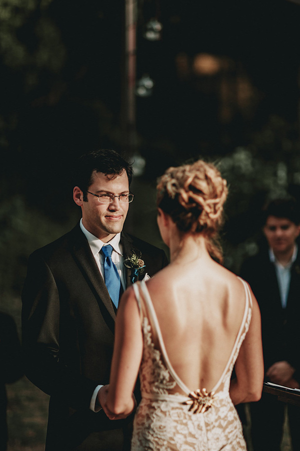 garden wedding ceremony, photo by Bradford Martens | via junebugweddings.com