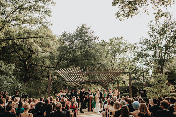 garden wedding ceremony, photo by Bradford Martens | via junebugweddings.com