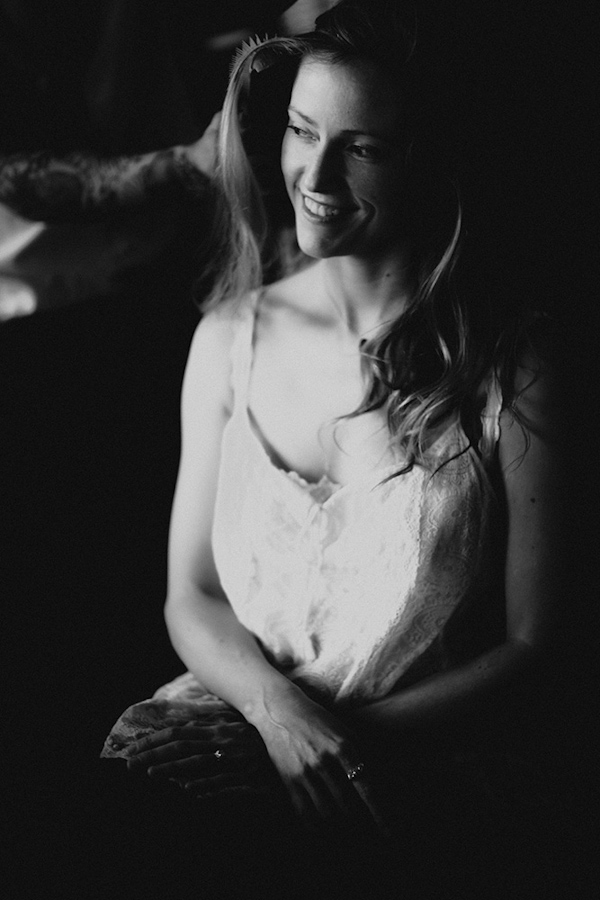 bride getting ready, photo by Bradford Martens | via junebugweddings.com