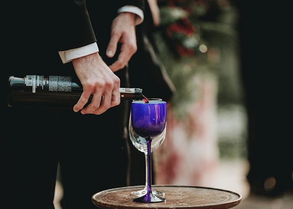 wine wedding ceremony, photo by Bradford Martens | via junebugweddings.com