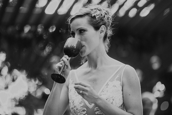 wine wedding ceremony, photo by Bradford Martens | via junebugweddings.com