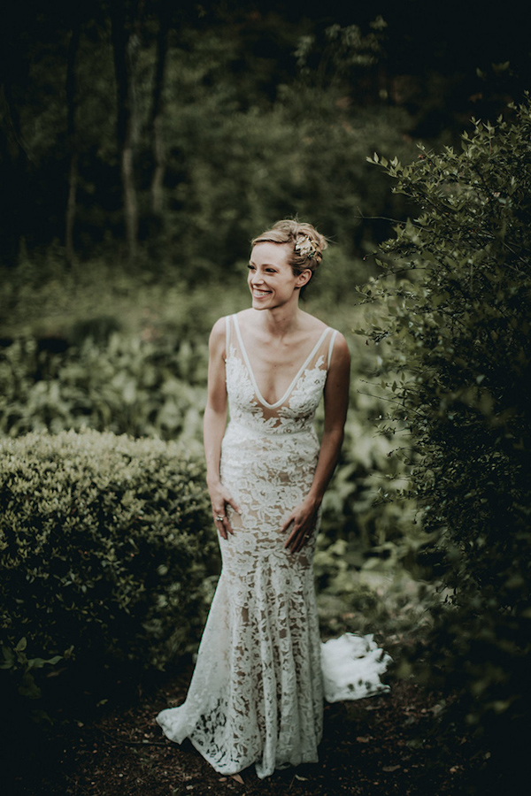 wedding dress by Inbal Dror, photo by Bradford Martens | via junebugweddings.com