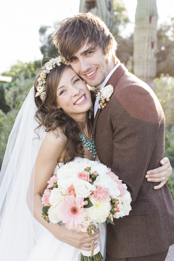 bride and groom, photo by Rachel Solomon | via junebugweddings.com