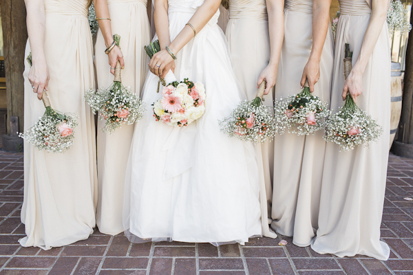 rustic bridesmaids bouquets, photo by Rachel Solomon | via junebugweddings.com